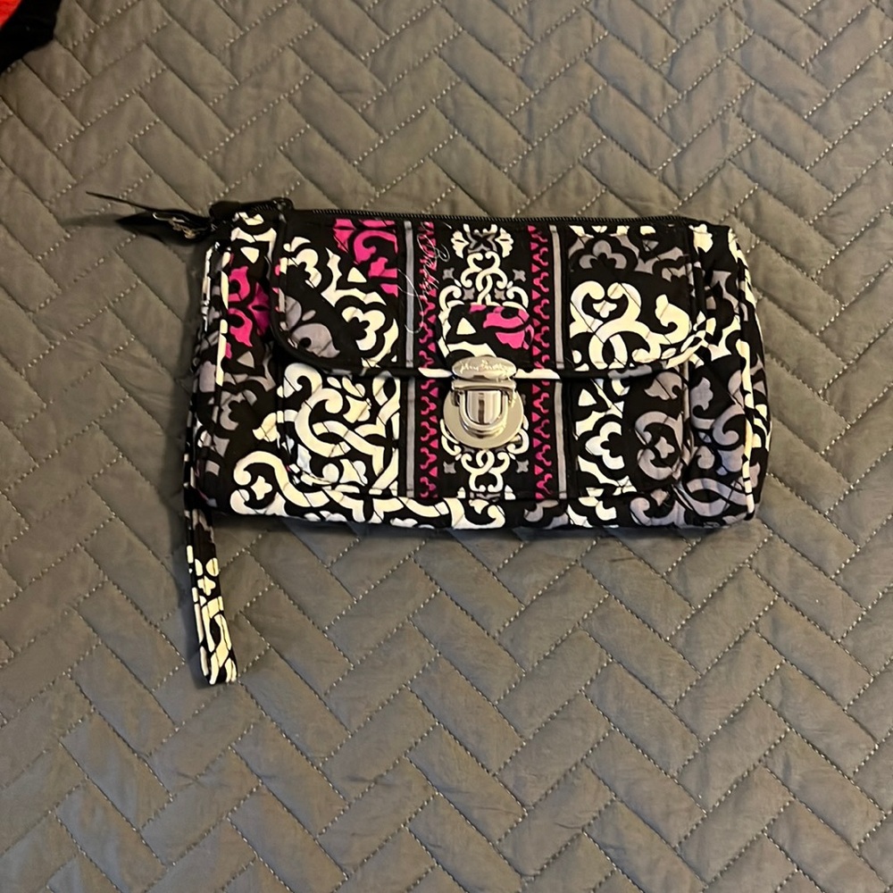 Vera Bradley canter magenta zip top clutch